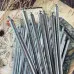 Тонкие восковые свечи - Серебряные 20 см