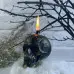 Воскова золота свічка -  Череп (7 см)