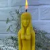 Воскова жовта свічка - Вольт жінка (19,5 см)