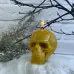 Воскова жовта свічка - Череп (7 см)