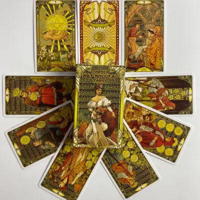 Карти Таро - Золоте таро Райдера Уейта Ар Нуво, зменшена (Golden Art Nouveau Tarot)