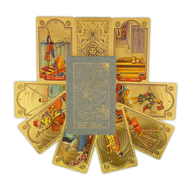 Карти Таро - Золоте пластикове таро Райдера Уейта (Gold Foil Tarot)