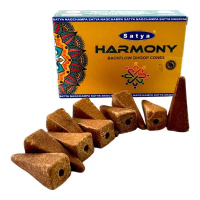 Арома-конуси зі зворотним потоком - Harmony Backflow Dhoop Cones, Satya (Гармонія)