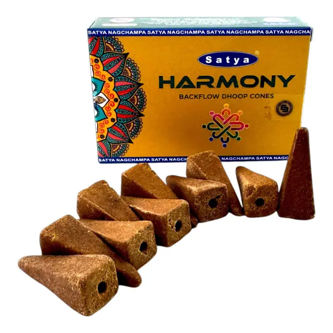 Арома-конуси зі зворотним потоком - Harmony Backflow Dhoop Cones, Satya (Гармонія)