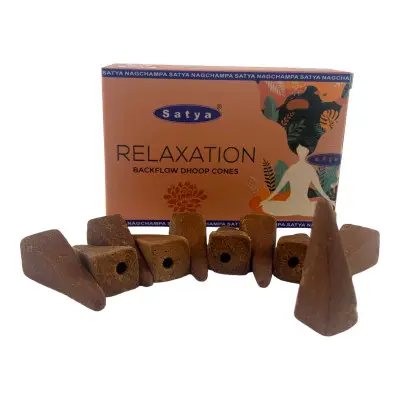 Арома-конуси зі зворотним потоком - Relaxation Backflow Dhoop Cones, Satya (Релаксація)