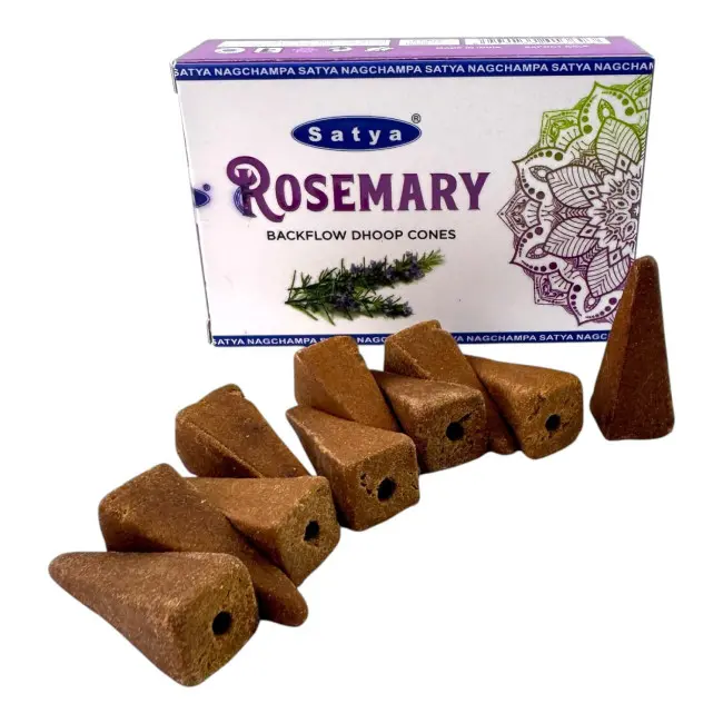 Арома-конуси зі зворотним потоком - Rosemary Backflow Dhoop Cones, Satya (Розмарин)
