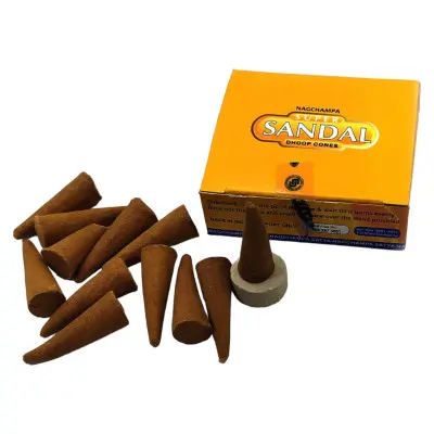 Пыльцевые благовония арома-конусы - Super Sandal Dhoop Cones, Масала Satya (Супер Сандал)