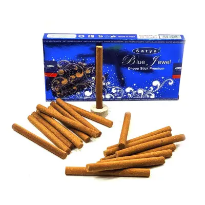 Безосновні пахощі - Blue Jewel, Premium Dhoop Sticks, Satya (Блакитна Перлина)
