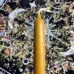 Макані воскові свічки - Жовті 18*2 см