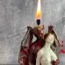 Воскова жовта свічка - Поцілунок демона (15 см)