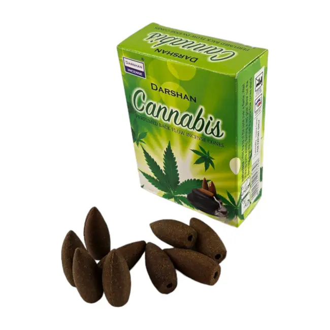 Арома-конуси зі зворотним потоком - Cannabis Backflow Dhoop Cones, Darshan (Конопля)