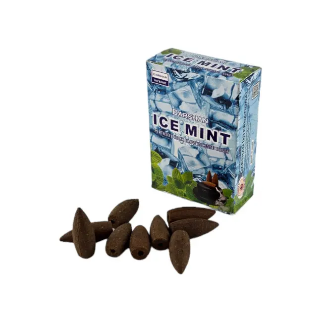 Арома-конуси зі зворотним потоком - Ice Mint Backflow Dhoop Cones, Darshan (Крижана М'ята)