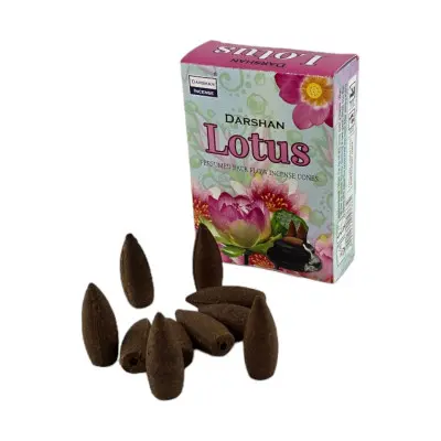 Арома-конуси зі зворотним потоком - Lotus Backflow Dhoop Cones, Darshan (Лотос)