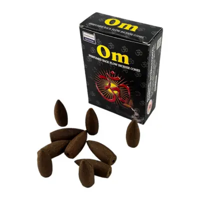 Арома-конуси зі зворотним потоком - Om Backflow Dhoop Cones, Darshan (Ом)