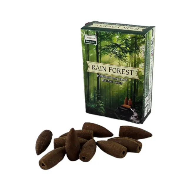 Арома-конуси зі зворотним потоком - Rain Forest Backflow Dhoop Cones, Darshan (Дощ у лісі)