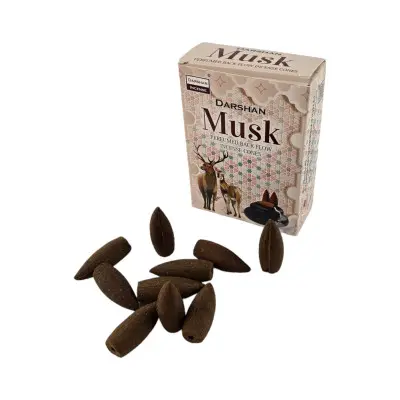 Арома-конуси зі зворотним потоком - Musk Backflow Dhoop Cones, Darshan (Муск)