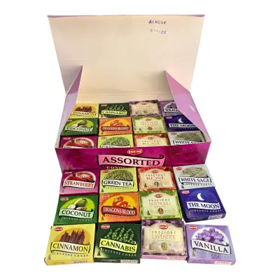 Набір пилкових пахощів арома-конуси - Assorted Perfumed Incense №2, Масала HEM (Конуси в асортименті, 480 шт.)