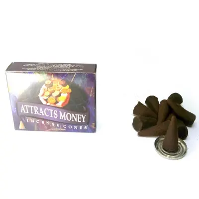 Арома-конуси - Attracts Money Dhoop Cones, HEM (Залучення Грошей)