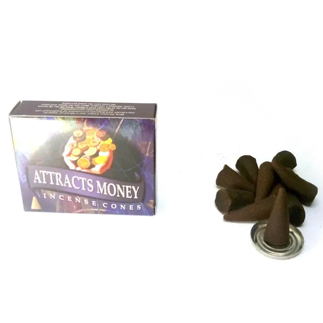Арома-конуси - Attracts Money Dhoop Cones, HEM (Залучення Грошей)