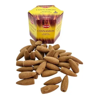 Арома-конуси зі зворотним потоком - Cinnamon Backflow Dhoop Cones, HEM (Кориця)