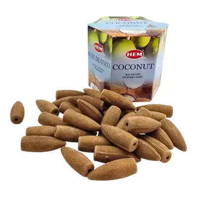 Арома-конуси - Coconut Dhoop Cones, HEM (Кокос)