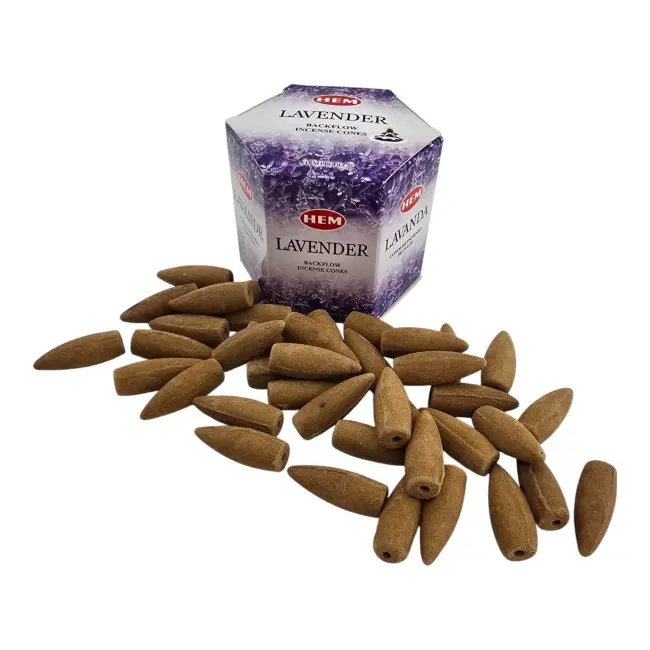 Арома-конуси зі зворотним потоком - Lavender Backflow Dhoop Cones, HEM (Лаванда)