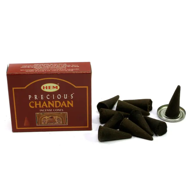 Арома-конуси - Precious Chandan Dhoop Cones, HEM (Дорогоцінний Чандан)