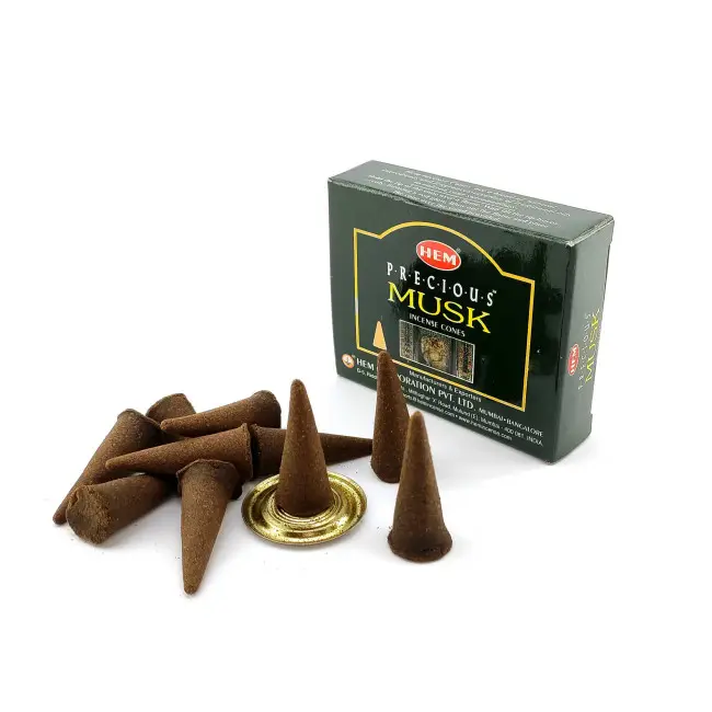 Арома-конуси - Precious Musk Dhoop Cones, HEM (Дорогоцінний Муск)