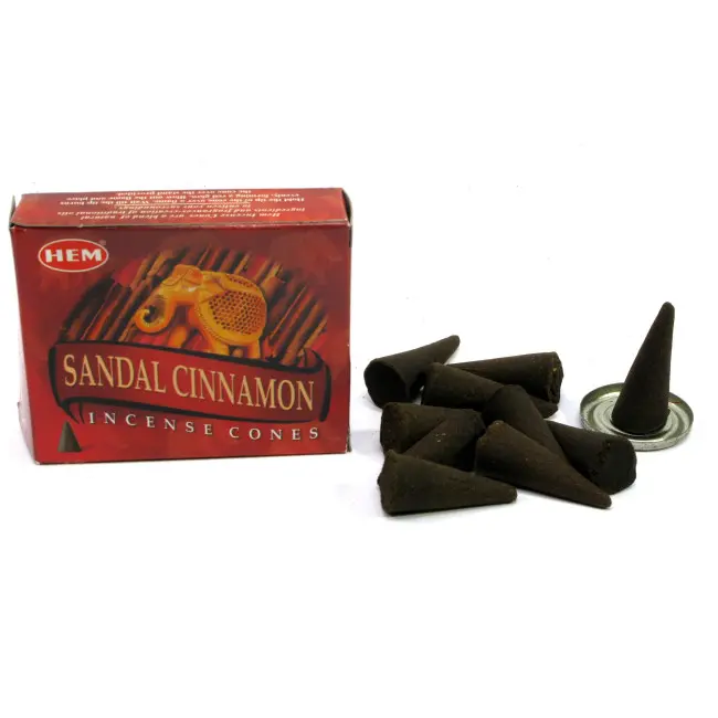 Арома-конуси - Sandal Cinnamon Dhoop Cones, HEM (Кориця та сандал)