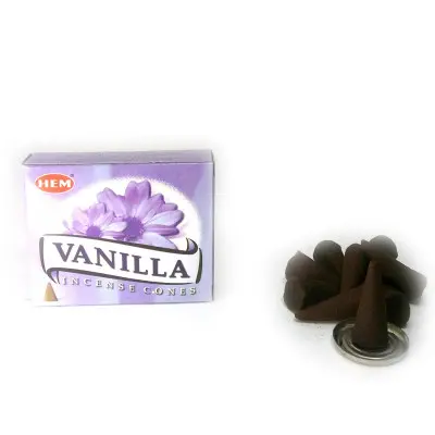 Арома-конуси - Vanilla Dhoop Cones, HEM (Ваніль)