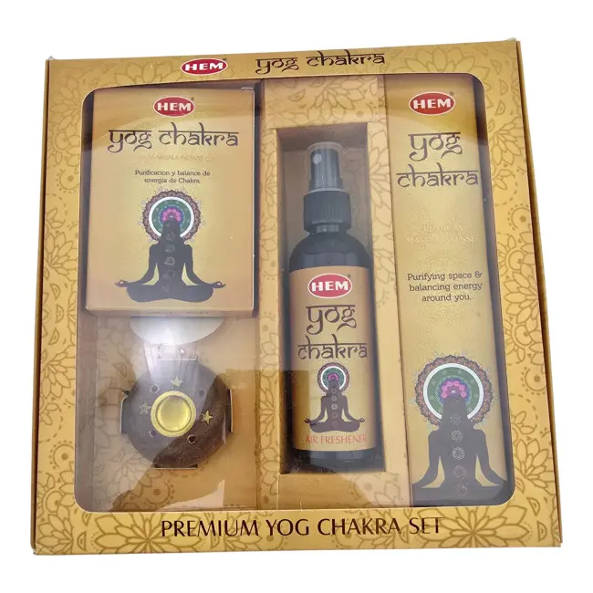 Набор пыльцевых благовоний - Premium Yog Chakra Set Masala Incense, Масала HEM