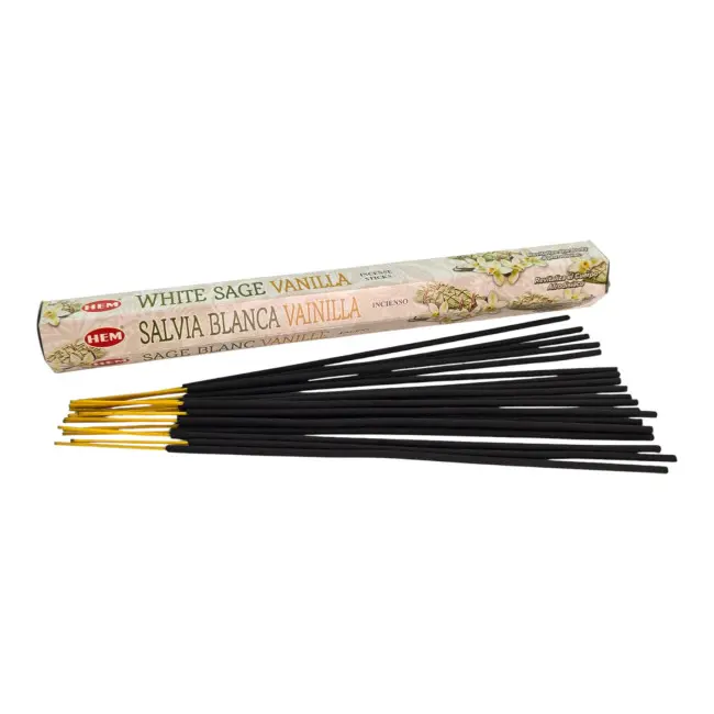 Вугільні пахощі - White Sage Vanilla, HEM (Біла шавлія та ваніль)