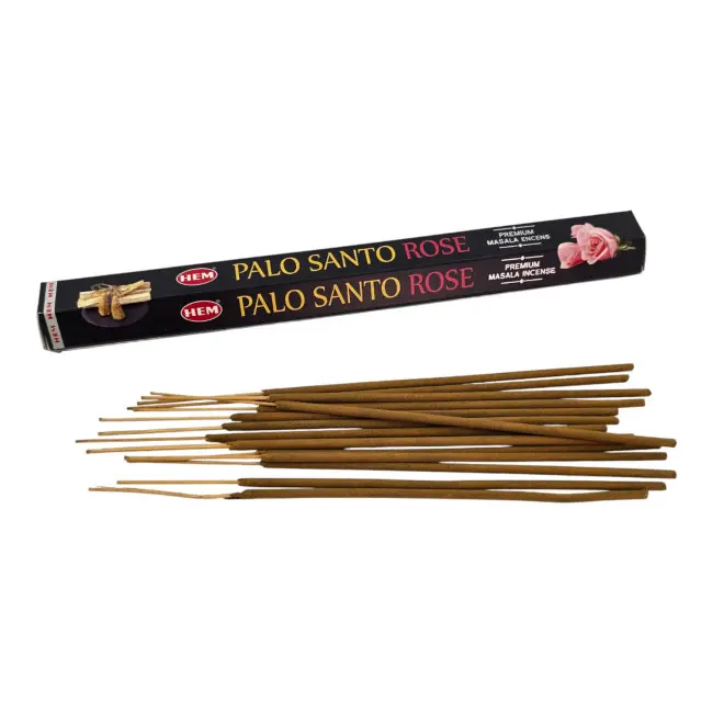 Пилкові пахощі - Palo Santo Rose Premium Masala Incense, Масала HEM (Пало санто та троянда)