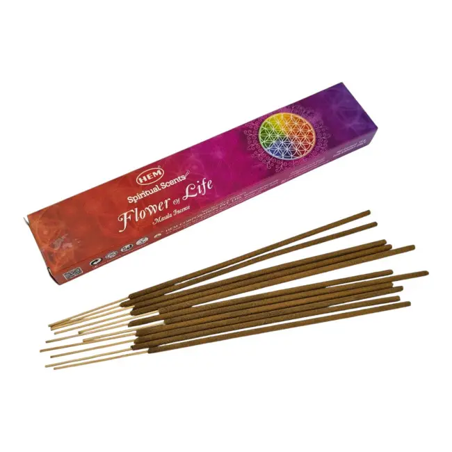 Пилкові пахощі - Flower of Life Natural Masala Incense, Масала HEM (Квітка життя)