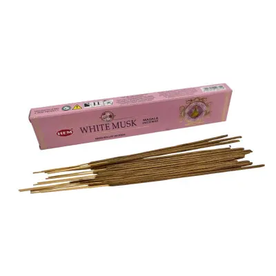 Пыльцевые благовония - White Musk Masala Incense, Масала HEM (Белый муск)