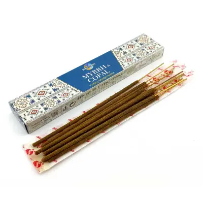Пыльцевые благовония - Myrrh & Copal Premium Masala Incense, Масала HEM (Мирра и янтарь)