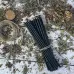 Тонкі воскові свічки - Чорні 20 см