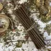 Тонкі воскові свічки - Коричневі 20 см