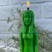 Воскова зелена свічка - Вольт жінка (19,5 см)