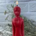 Воскова червона свічка - Вольт чоловік (20 см)