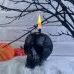 Воскова чорна свічка - Череп (7 см)