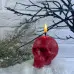 Воскова червона свічка - Череп (7 см)